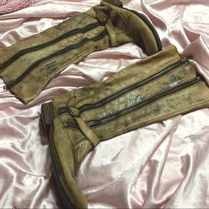 Free People Tango Genuine Leather Knee High Boots